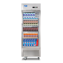 Commercial Display Refrigerator Merchandiser with 1 Glass Door - 23 Cu.Ft Upright Display Refrigerator with LED Lighting
