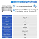 72" W 3 Door Refrigerator Sandwich Salad Prep Table Commercial Stainless Steel Fan Cooling Refrigerator with Cutting Board, 3 Shelves & 18 Pans for Restaurant, Bar, Shop-20 Cu.ft