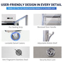 Commercial Display Refrigerator Merchandiser with 1 Glass Door - 23 Cu.Ft Upright Display Refrigerator with LED Lighting