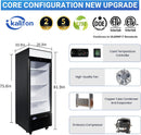 Commercial Refrigerator Merchandiser with Glass Door, 23Cu.Ft Display Refrigerator Upright Fridge Cooler with LED Lighting for Restaurant Kitchen
