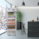 Commercial Display Refrigerator Merchandiser with 1 Glass Door - 23 Cu.Ft Upright Display Refrigerator with LED Lighting