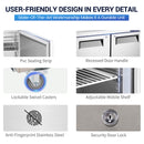48" W 2 Door Refrigerator Sandwich Salad Prep Table Commercial Stainless Steel Fan Cooling Refrigerator with Cutting Board, 2 Shelves & 12 Pans for Restaurant, Bar, Shop-12.9 Cu.ft